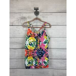 Swim By Cacique Plus Size Colorful Floral Swim Tank Size 22
